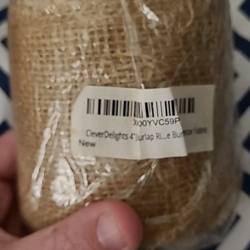 Deco Poly Mesh Roll And Burlap Ribbon Roll Both New